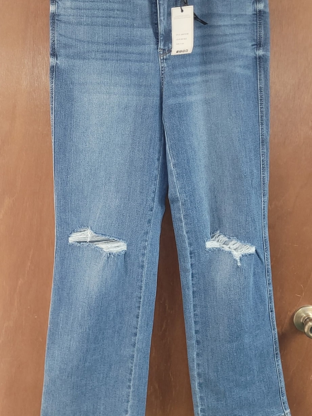 Judy Blue Light Blue Distressed Straight Leg Jeans